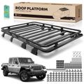 78-inch x 55-inch Black Aluminum Alloy Roof Rack Platform for 2020-2023 Jeep Gladiator