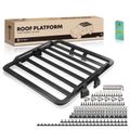 62-inch x 55-inch Black Aluminum Alloy Roof Rack Platform for 2010 Jeep Wrangler