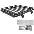 62 Inch x 55 Inch Aluminum Alloy Roof Rack Platform with All Side Guardrail for 2010 Jeep Wrangler