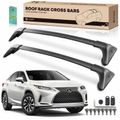 Black Aluminum Alloy Roof Rack Cross Bars for 2017 Lexus RX450h