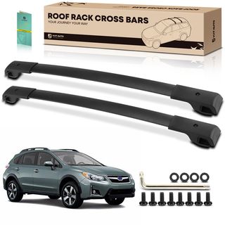 Black Aluminum Alloy & Nylon Roof Rack Cross Bars for Subaru Crosstrek 2013-2017