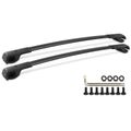 Black Aluminum Alloy & Nylon Roof Rack Cross Bars for 2015 Subaru XV Crosstrek