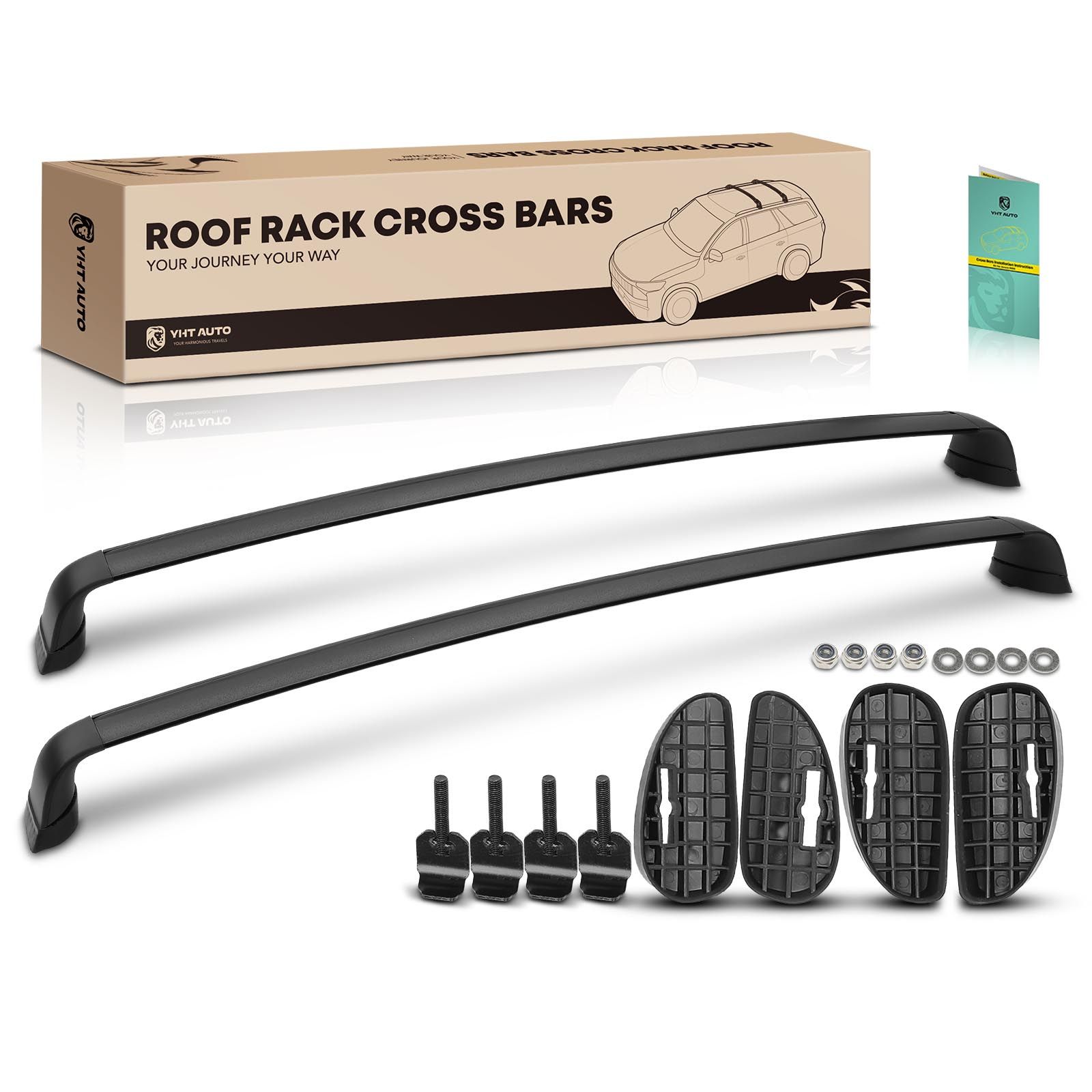 Black Aluminum Alloy Roof Rack Cross Bars for 2020 Tesla Y