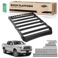 Black Aluminum Alloy Roof Rack Cargo Basket Luggage Carrier for 2021 Toyota Tacoma