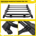 Black Aluminum Alloy Roof Rack Cargo Basket for 2016 Toyota 4Runner