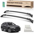 Black Aluminum Roof Rack Rail Cross Bars Luggage Carrier for 2023 Toyota Venza