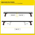 8.25-9.36 inches Universal Black Aluminum Alloy Truck Bed Tonneau Cover Roof Rack Cross Bar