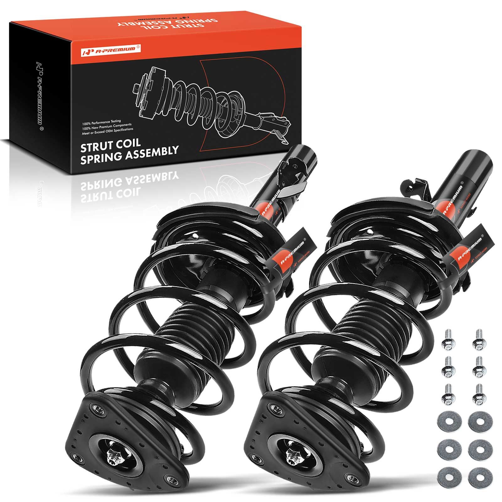 2 Pcs Front Complete Strut & Coil Spring Assembly for Ford Focus 2012 ...