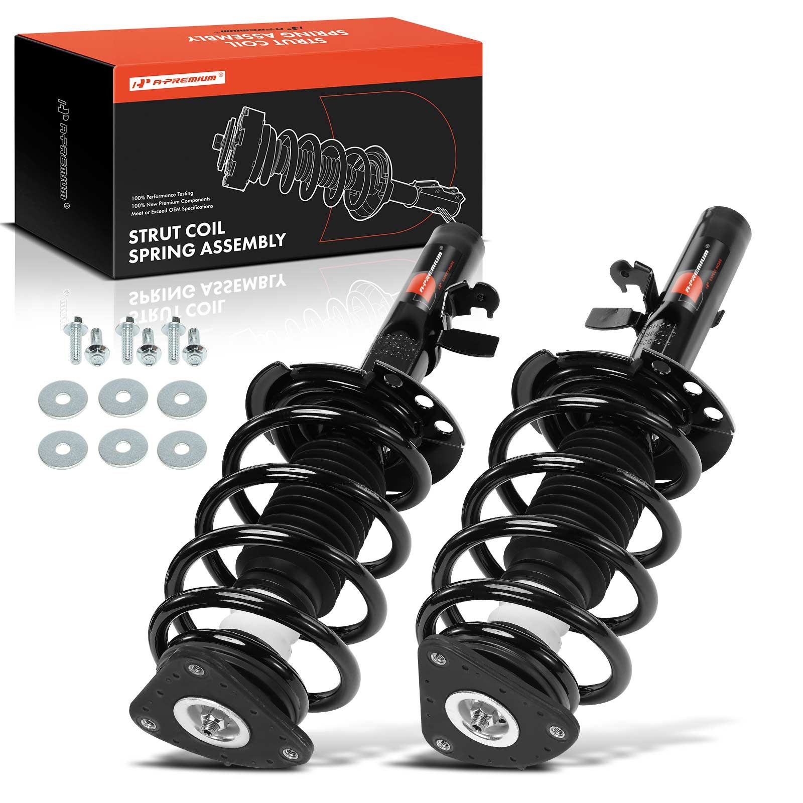 2 Pcs Front Complete Strut & Coil Spring Assembly for Ford Focus 13-18 ...