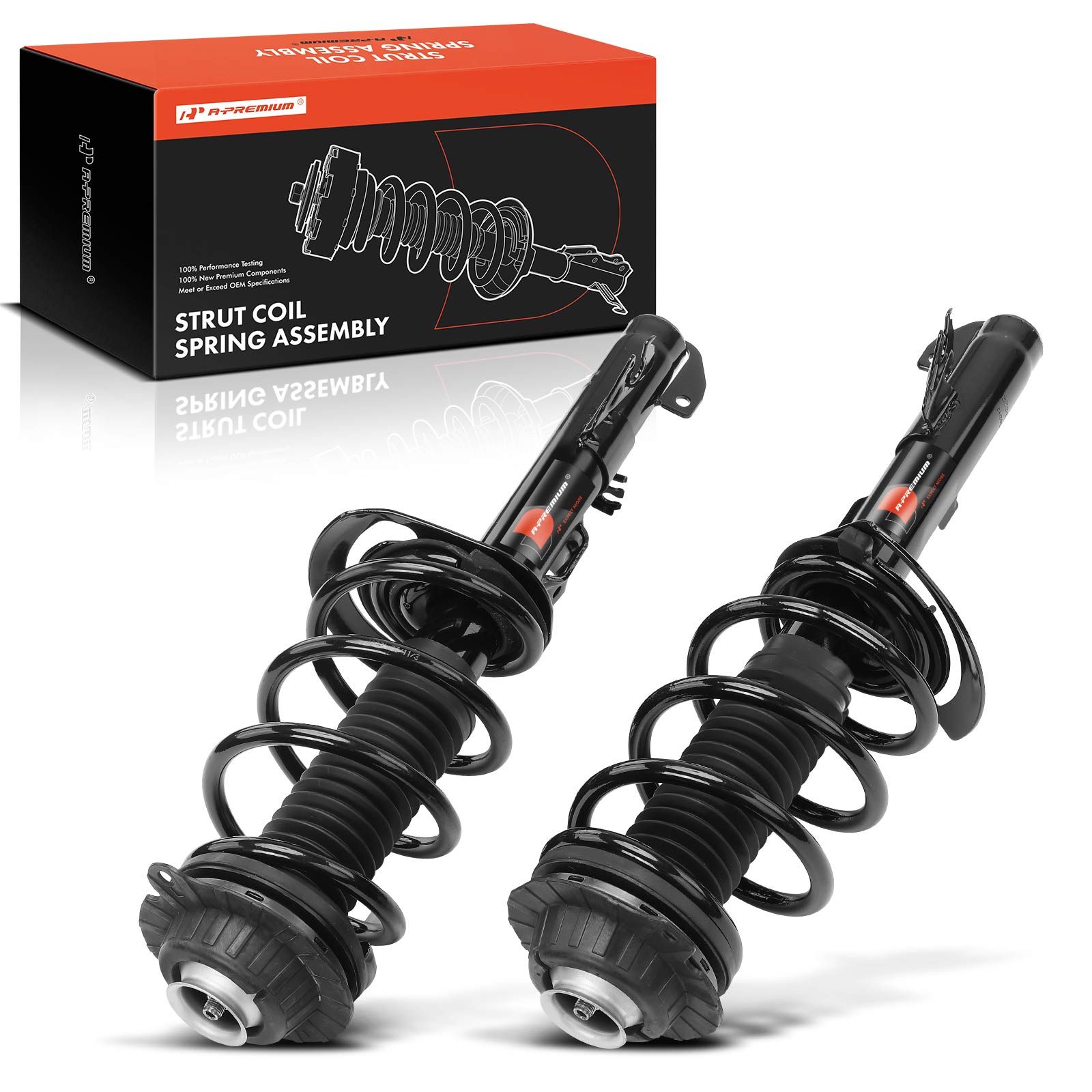 2 Pcs Front Complete Strut & Coil Spring Assembly for 2018 Jeep Cherokee