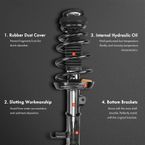 2 Pcs Rear Complete Strut & Coil Spring Assembly for Dodge Stratus Chrysler Sebring