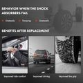 2 Pcs Rear Shock Absorber for Audi A3 06-13 VW Golf GTI Jetta Passat