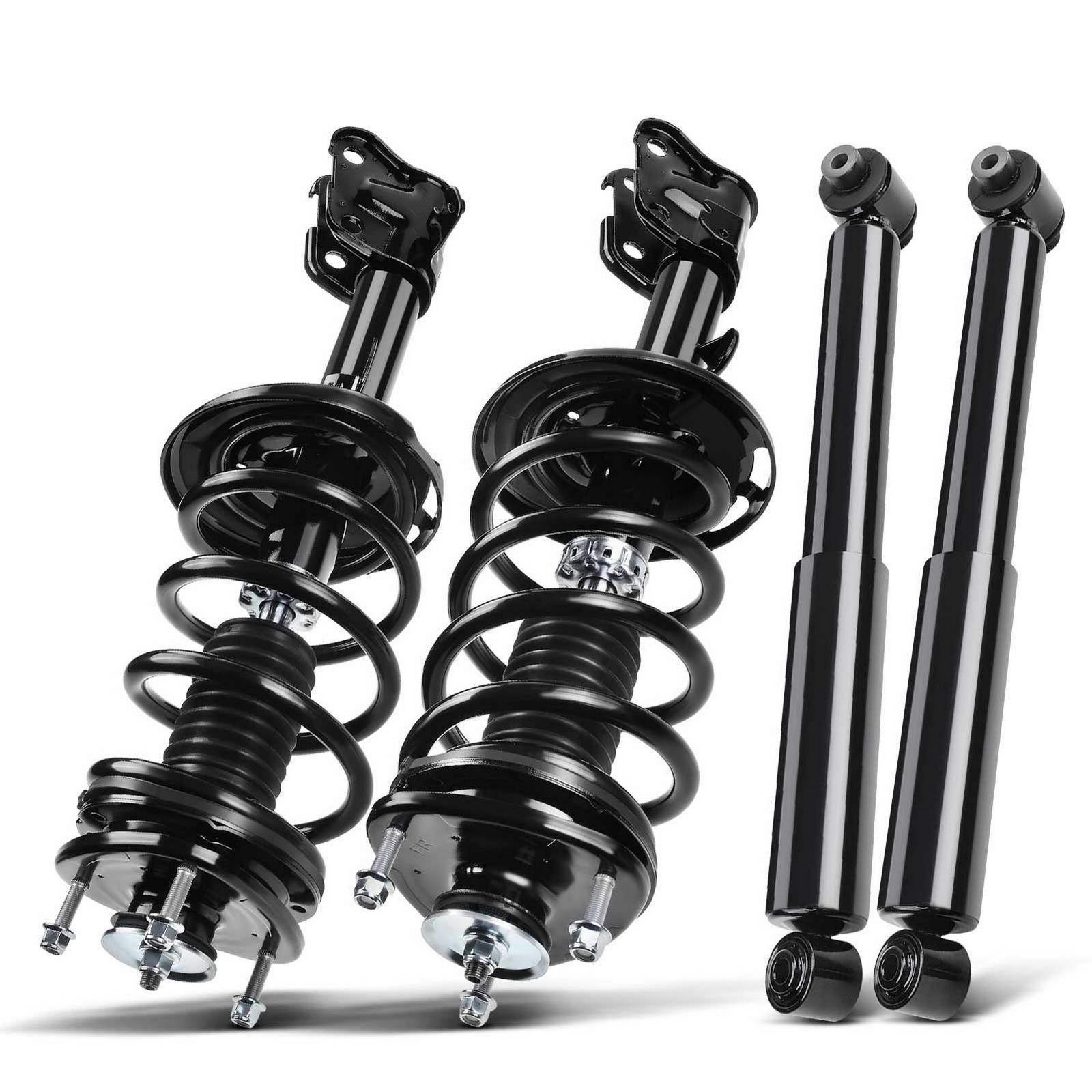 4 Pcs Front & Rear Complete Strut & Coil Spring Assembly