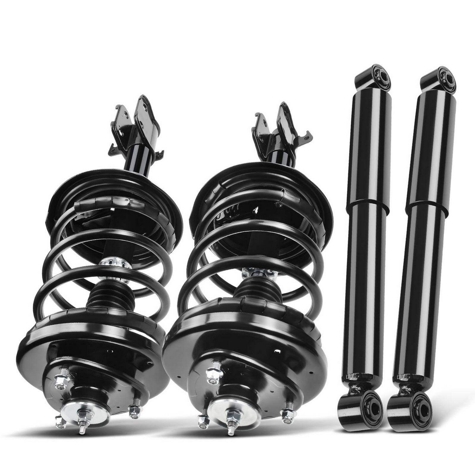4 Pcs Front & Rear Complete Strut & Coil Spring Assembly