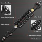 2 Pcs Front Complete Strut & Coil Spring Assembly for Acura CSX Honda Civic 06-11