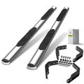 4 Inch Chrome S/S 304 Oval Straight Side Step Bars for Nissan Frontier 2005-2024 Crew Cab