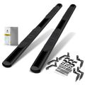 4 Inch Black Steel Oval Straight Side Step Bars for 2009 Dodge Ram 1500