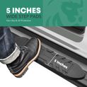 5 Inch Black Steel Oval Bent End Side Step Bars for Ford F-150 F-250 Super Duty Standard Cab
