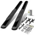 4 Inch Black Steel Oval Straight Side Step Bars for 2016 Jeep Wrangler