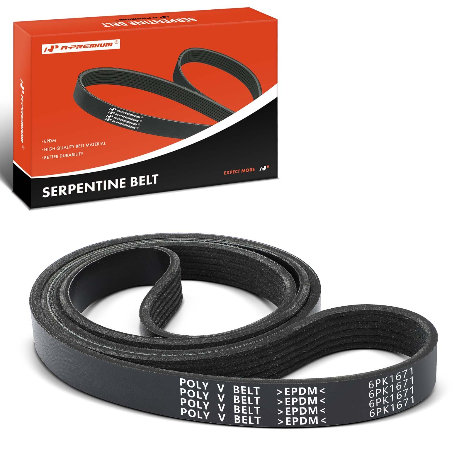 65.84 Inch Serpentine Belt for Ford F-250 Super Duty Ram 1500 Dodge Charger 300