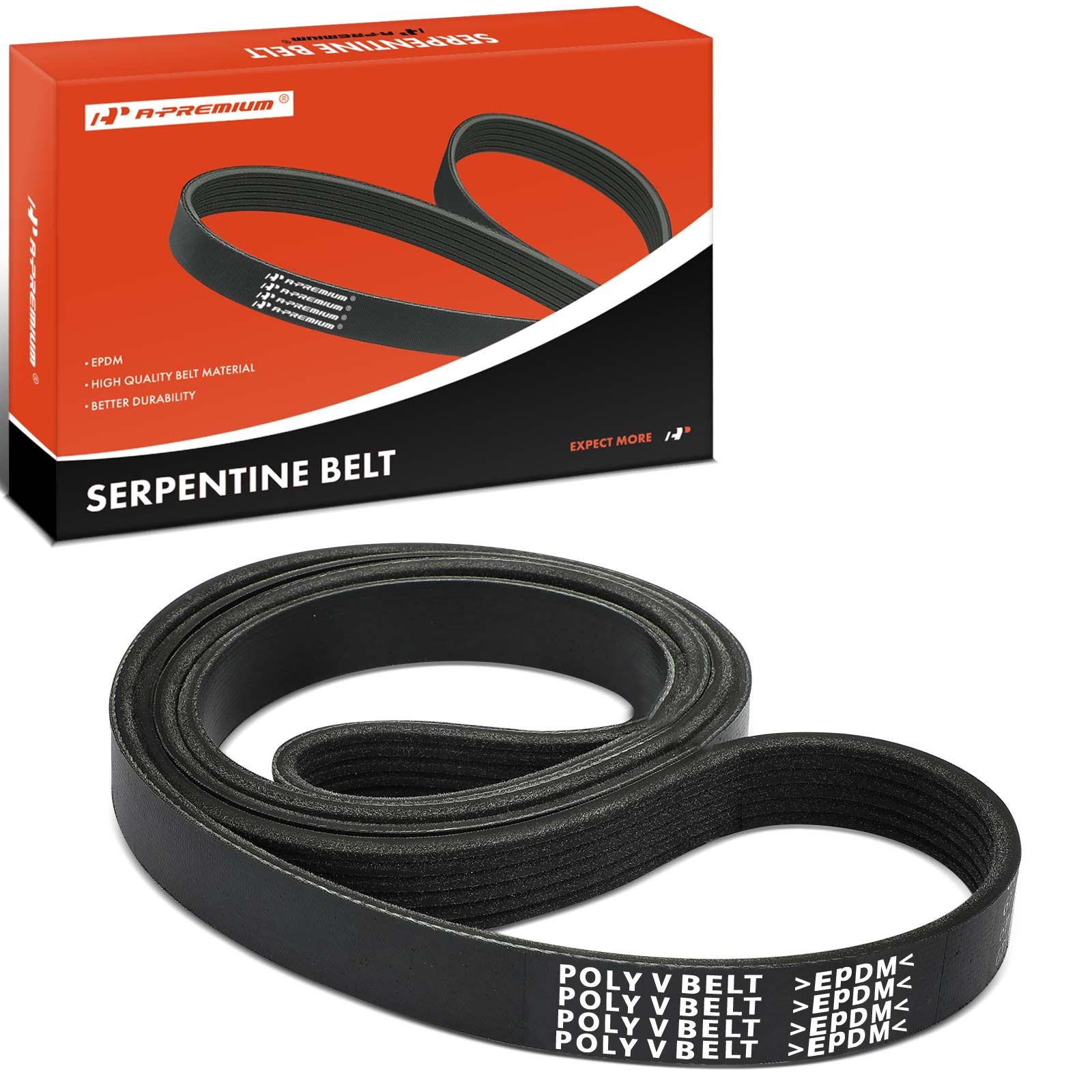 75.49 Inch Serpentine Belt for Ford F-250 Chevy S10 GMC Isuzu Kia Lincoln Mercury