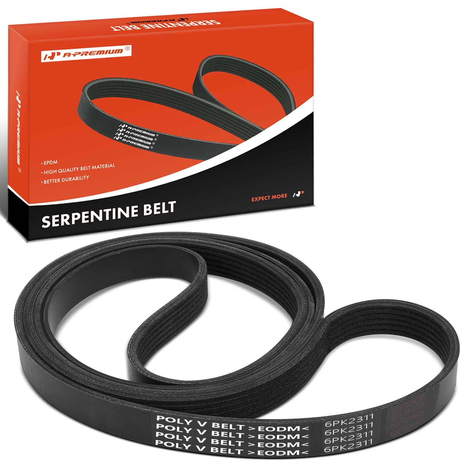 91.11 Inch Serpentine Belt for Ford F-150 Mustang Jeep Wrangler Cherokee Mazda