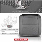 Front Driver Seat Cover for Dodge Ram 1500 2500 3500 2006 Grey Cloth