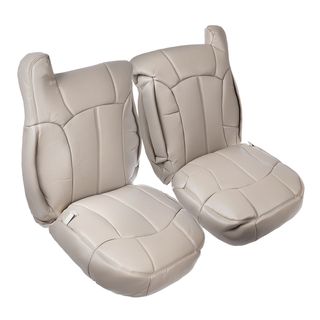 2 Pcs Front Seat Cover for Chevrolet Suburban 1500 Tahoe 99-02 Shale Tan