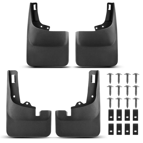 4 Pcs Front & Rear Mud Flaps Splash Guards without Fender Flares for F-150 2021-2022