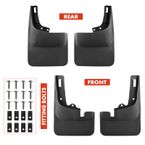 4 Pcs Front & Rear Mud Flaps Splash Guards without Fender Flares for F-150 2021-2022