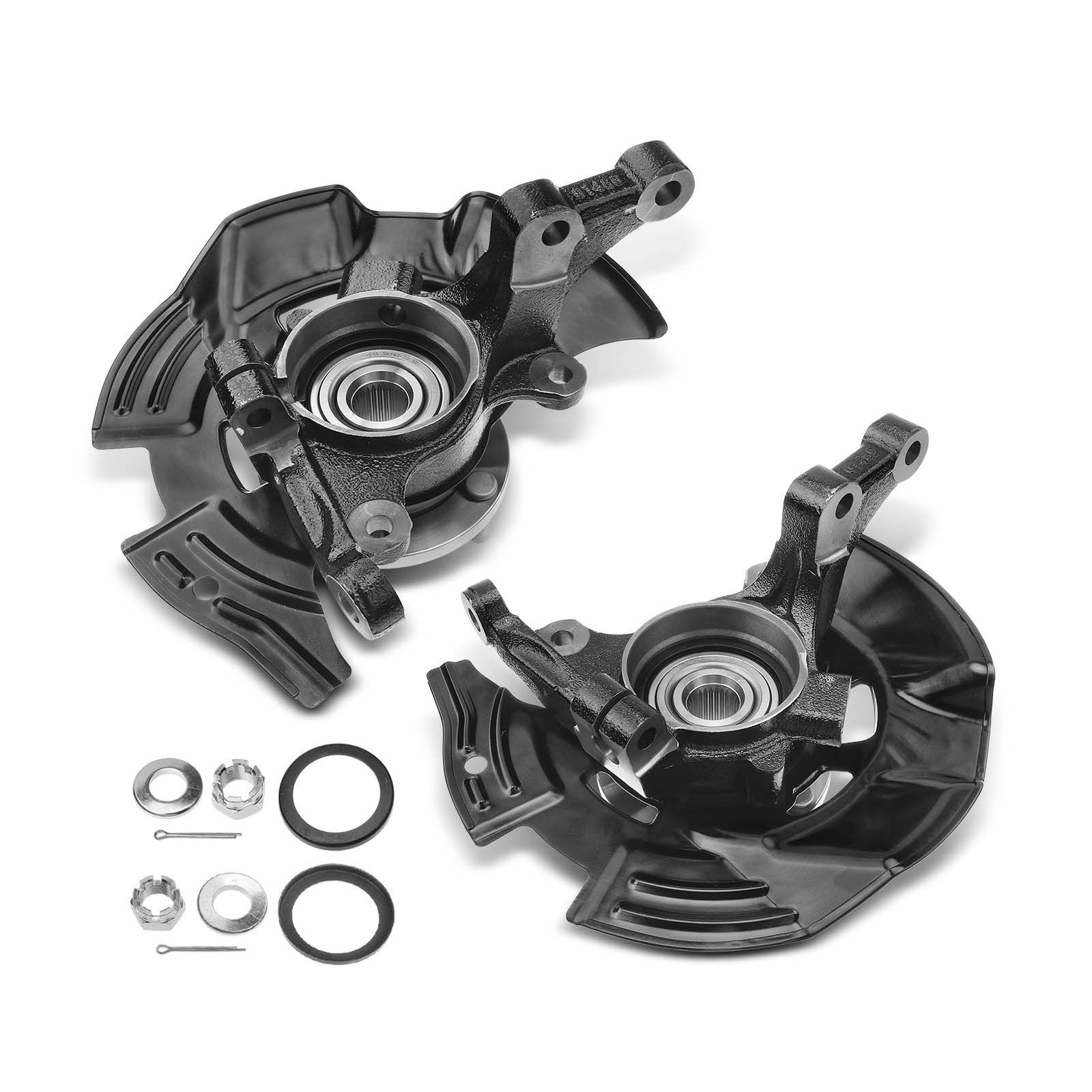 2 Pcs Front Steering Knuckle Assembly for 2011 Hyundai Sonata