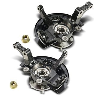 2 Pcs Front Steering Knuckle & Wheel Hub Bearing Assembly for Nissan Altima 02-06