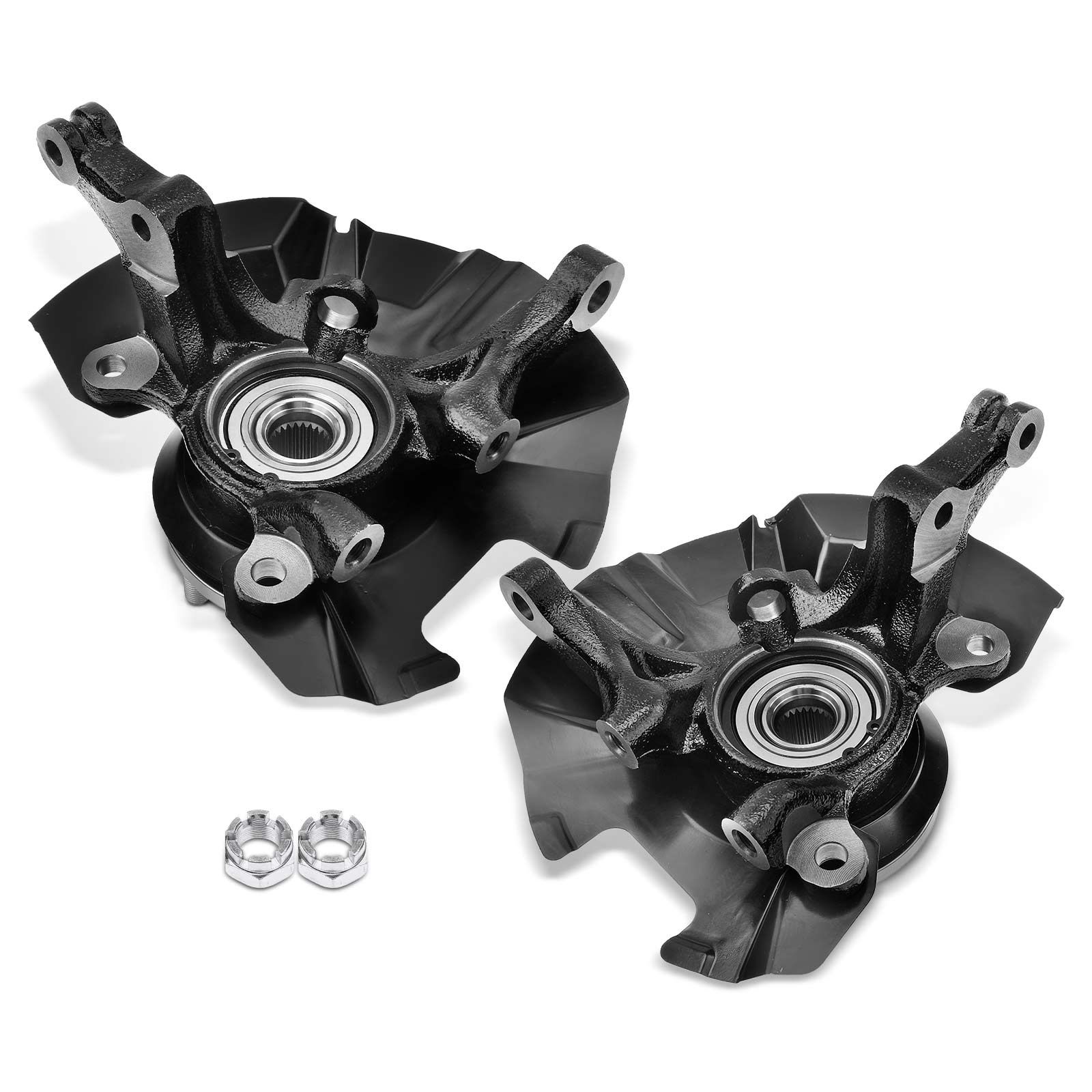 2 Pcs Front Steering Knuckle Assembly for 2009 Hyundai Accent