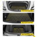3 Pcs Front & Rear Trunk Storage Mats Liner for Tesla Model Y 2020-2023 TPE