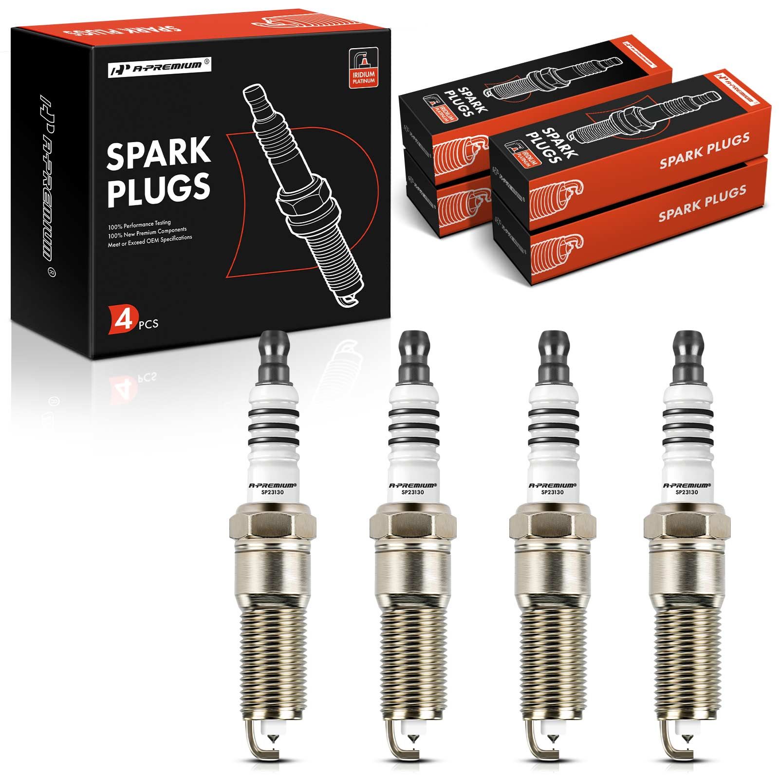 4 Pcs Iridium & Platinum Spark Plugs for 2001 Chrysler Sebring