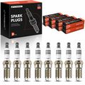 8 Pcs Iridium & Platinum Spark Plugs for Cadillac CTS Chevrolet Camaro Lincoln