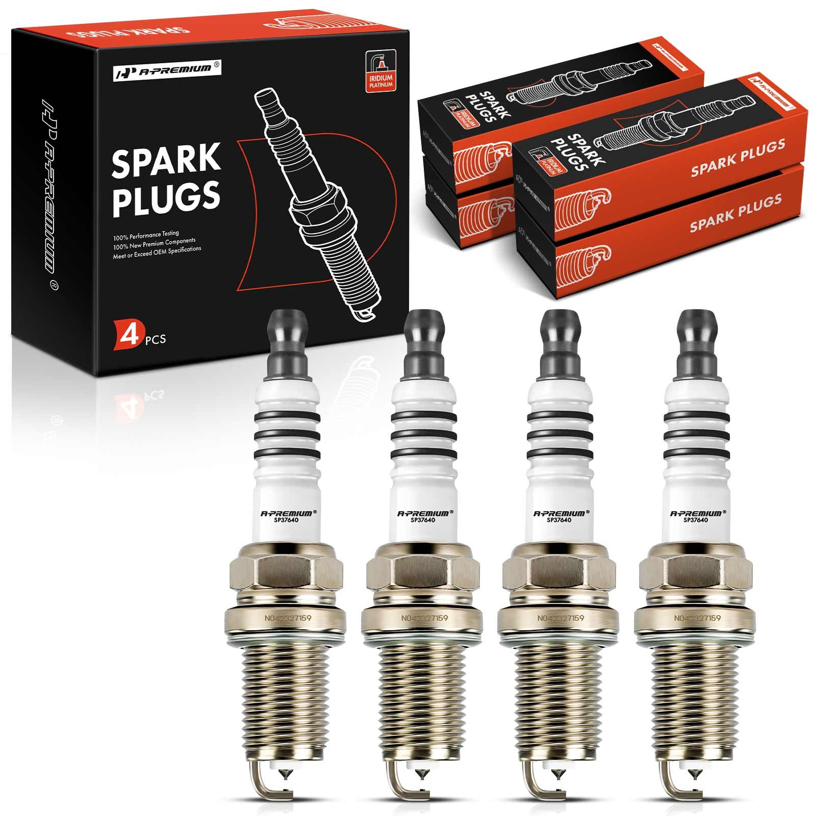 4 Pcs Iridium & Platinum Spark Plugs for Chrysler Sebring 1995-1999 Honda Chevy