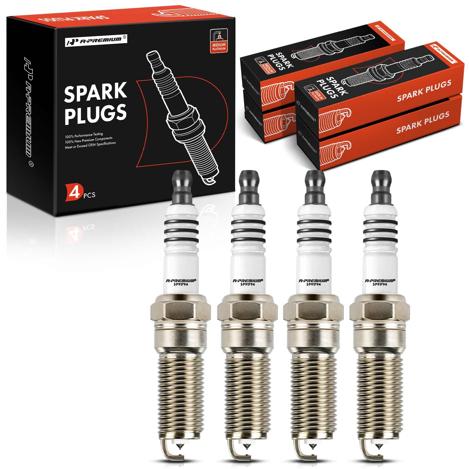 4 Pcs Iridium & Platinum Spark Plugs for 2013 Land Rover LR2 2.0L l4