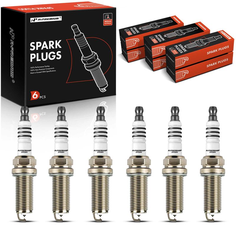 6 Pcs Iridium & Platinum Spark Plugs for Volvo XC60 2010-2011 S60 S80 Land Rover