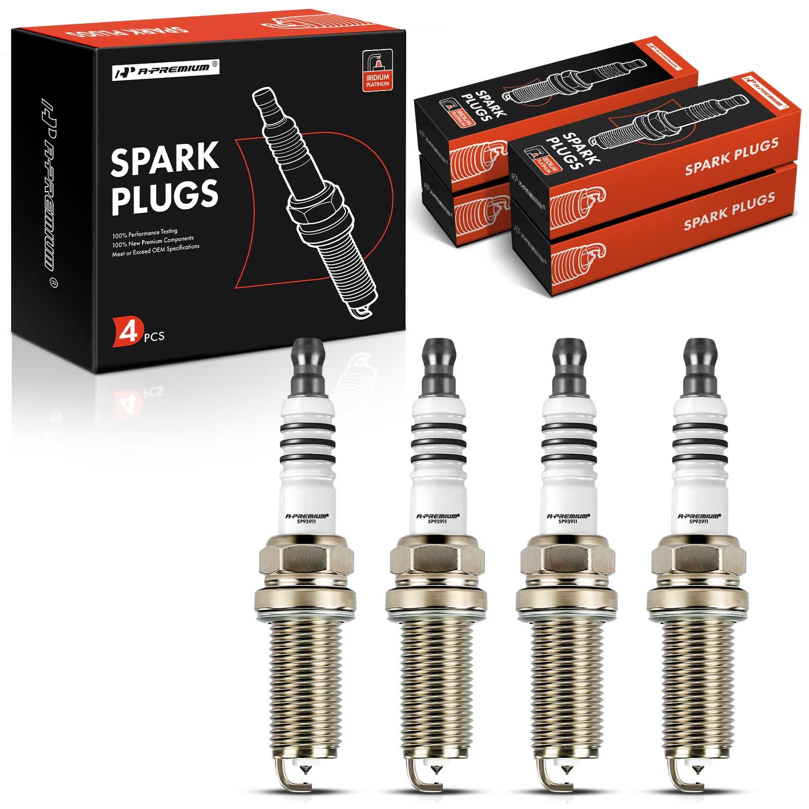 4 Pcs Iridium & Platinum Spark Plugs for 2015 Mercedes-Benz SLK250 1.8L l4