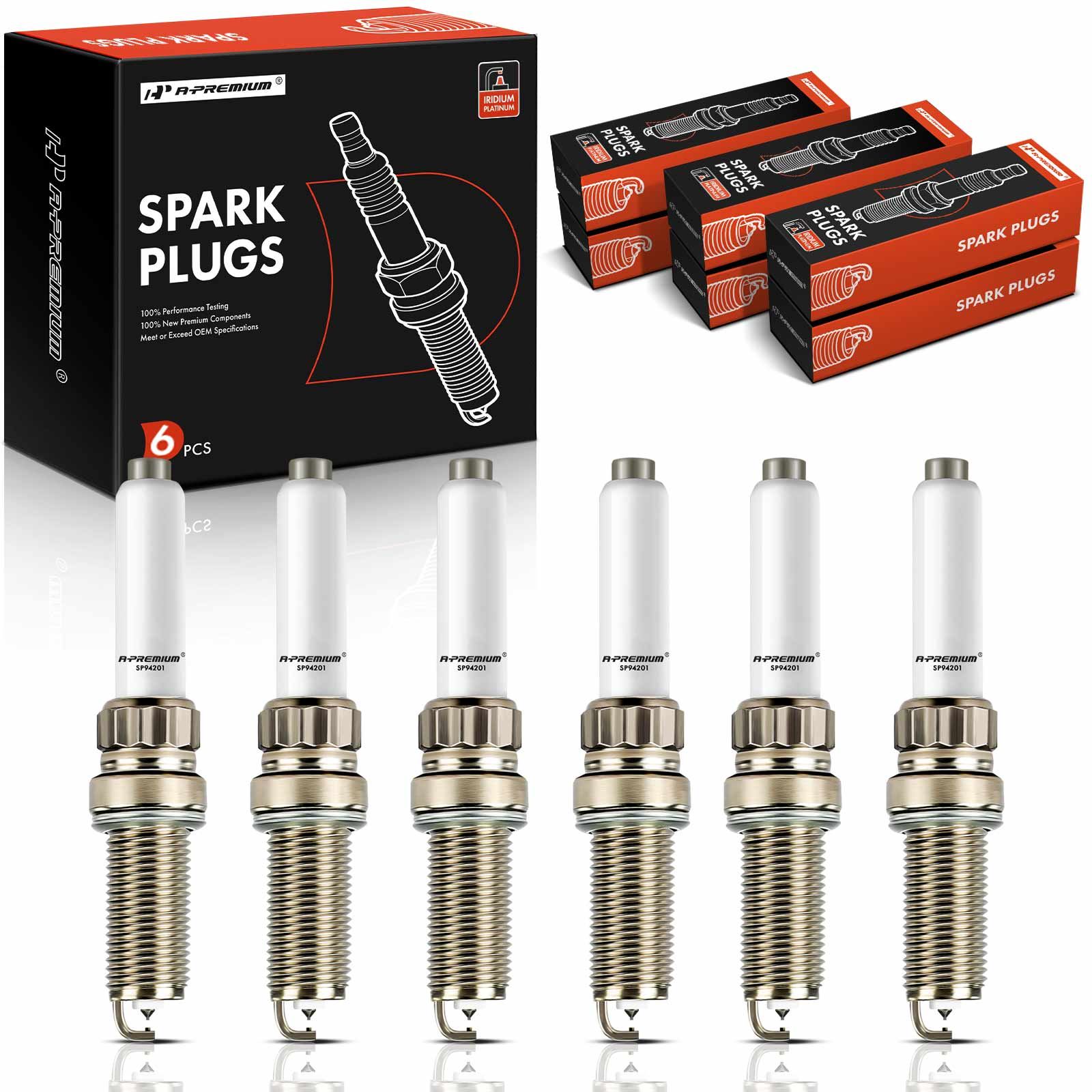 6 Pcs Iridium & Platinum Spark Plugs for BMW 340i 2016-2018 440i X3 2018-2019 X4