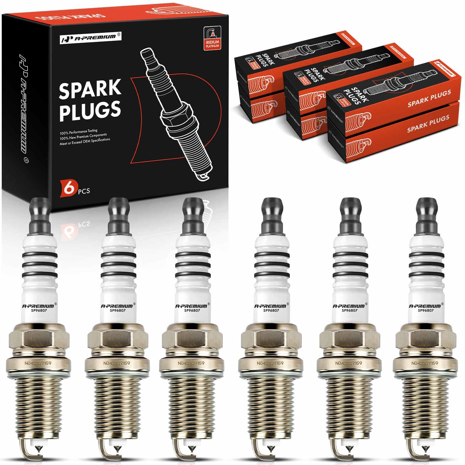 6 Pcs Iridium & Platinum Spark Plugs for Chrysler Sebring Dodge Avenger Plymouth