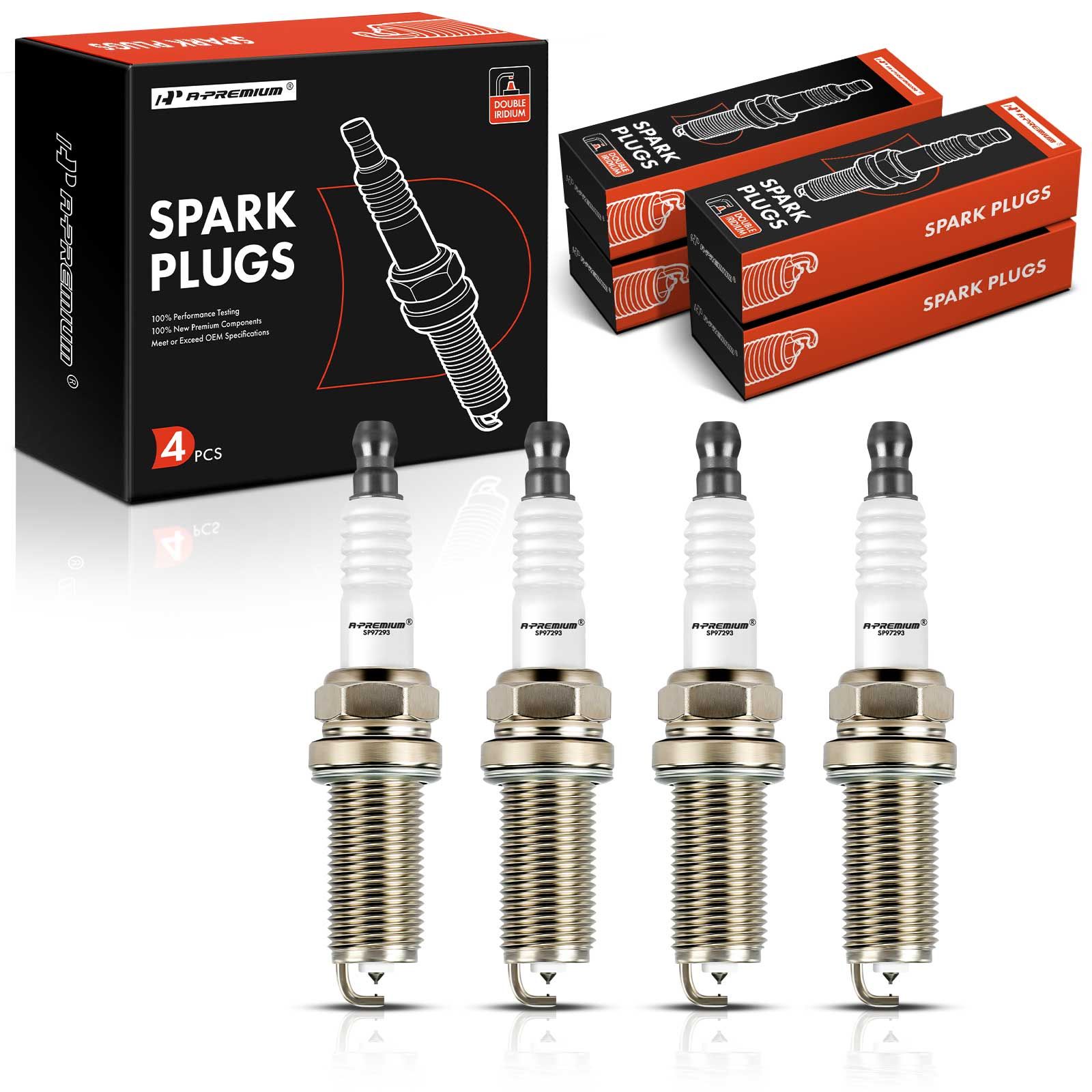 4 Pcs Double Iridium Spark Plugs for 2011 Hyundai Genesis Coupe