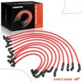 10 Pcs Red 10.5 mm Spark Plug Wire Set for 1994 Ford F-150