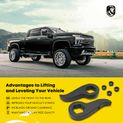 2 Pcs 1-inch to 3-inch Front Leveling Lift Kit for Chevy Silverado 2500 HD GMC