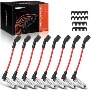 8 Pcs Red Spark Plug Wire Set for Chevrolet Corvette 2020-2021 V8 6.2L 8mm