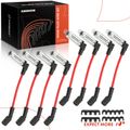 8 Pcs Red Spark Plug Wire Set for 2020 Chevrolet Corvette