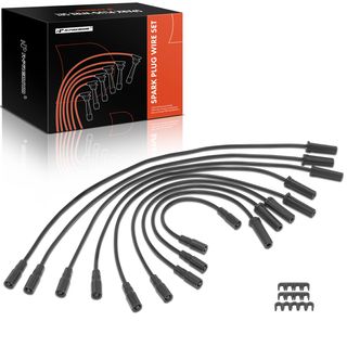 9 Pcs Black Spark Plug Wire Set for Chevrolet GMC C2500 C2500 Suburban C3500