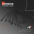 9 Pcs Spark Plug Wire Set for 1989 Jeep Grand Wagoneer