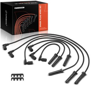 6 Pcs Black Spark Plug Wire Set for Chevrolet Impala Malibu Buick Lucerne Pontiac